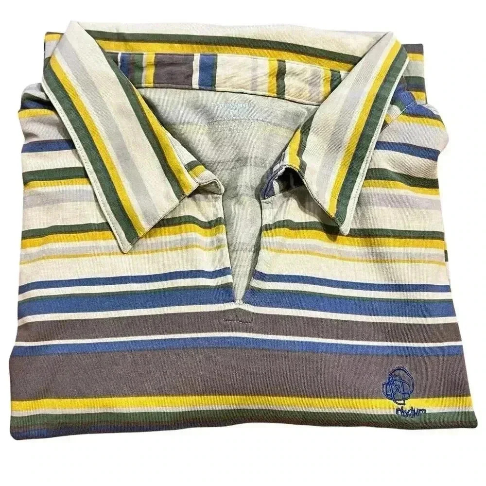 Patagonia Rhythm Skipper Short Sleeve Polo Shirt Men’s Size Large V-neck Vintage